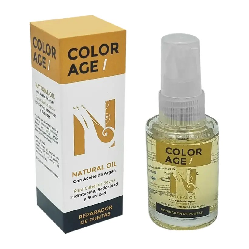 Color Age NATURAL OIL REPARADOR DE PUNTAS  C/ ACEITE DE ARGAN (30 ML - CAJA) COLOR AGE