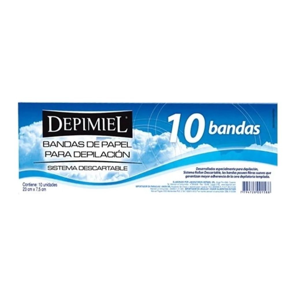 [48091] BANDAS DE PAPEL PARA RETIRAR CERA (10 UNID.) DEPIMIEL
