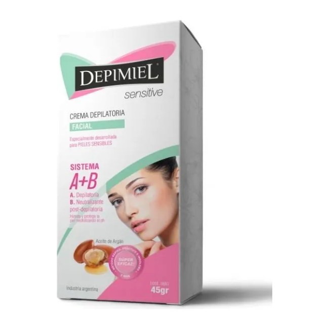 CREMA DEPILATORIA PARA EL ROSTRO (A+B) SENSITIVE (45 GRS.) DEPIMIEL