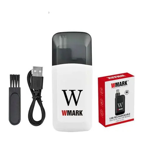 [49679] CORTAPELOS DE NARIZ NG-NT002 RECARGABLE (NEGRO- BLANCO) WMARK
