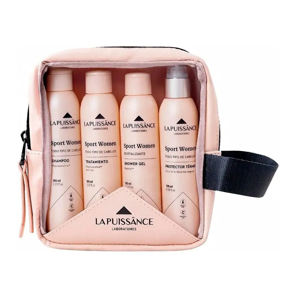 [49696] KIT DEPORTIVO FEMENINO EN BOLSO 4 UND (100 ML.) LA PUISSANCE