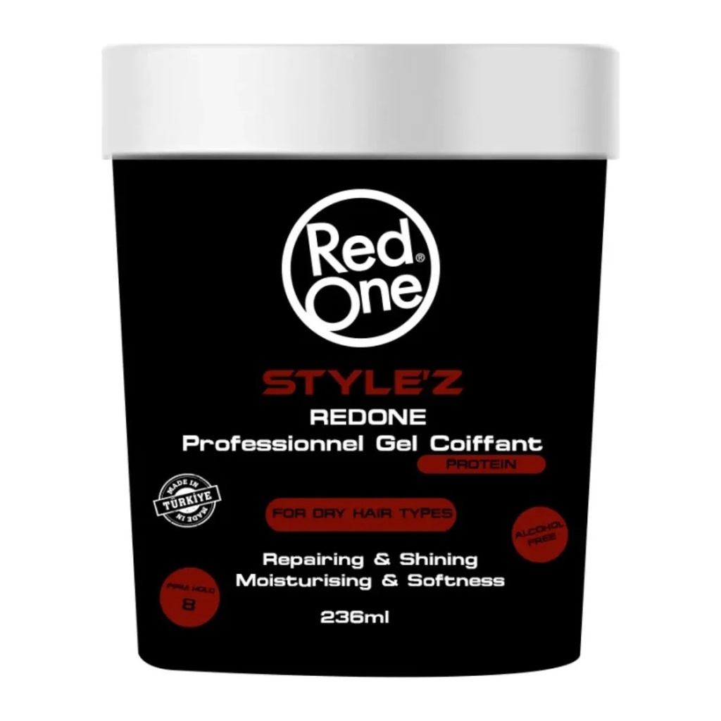[50325] RED ONE STYLE´Z PROFESSIONAL HAIR GEL (PROTEIN) 236 ML FUERTE RED ONE